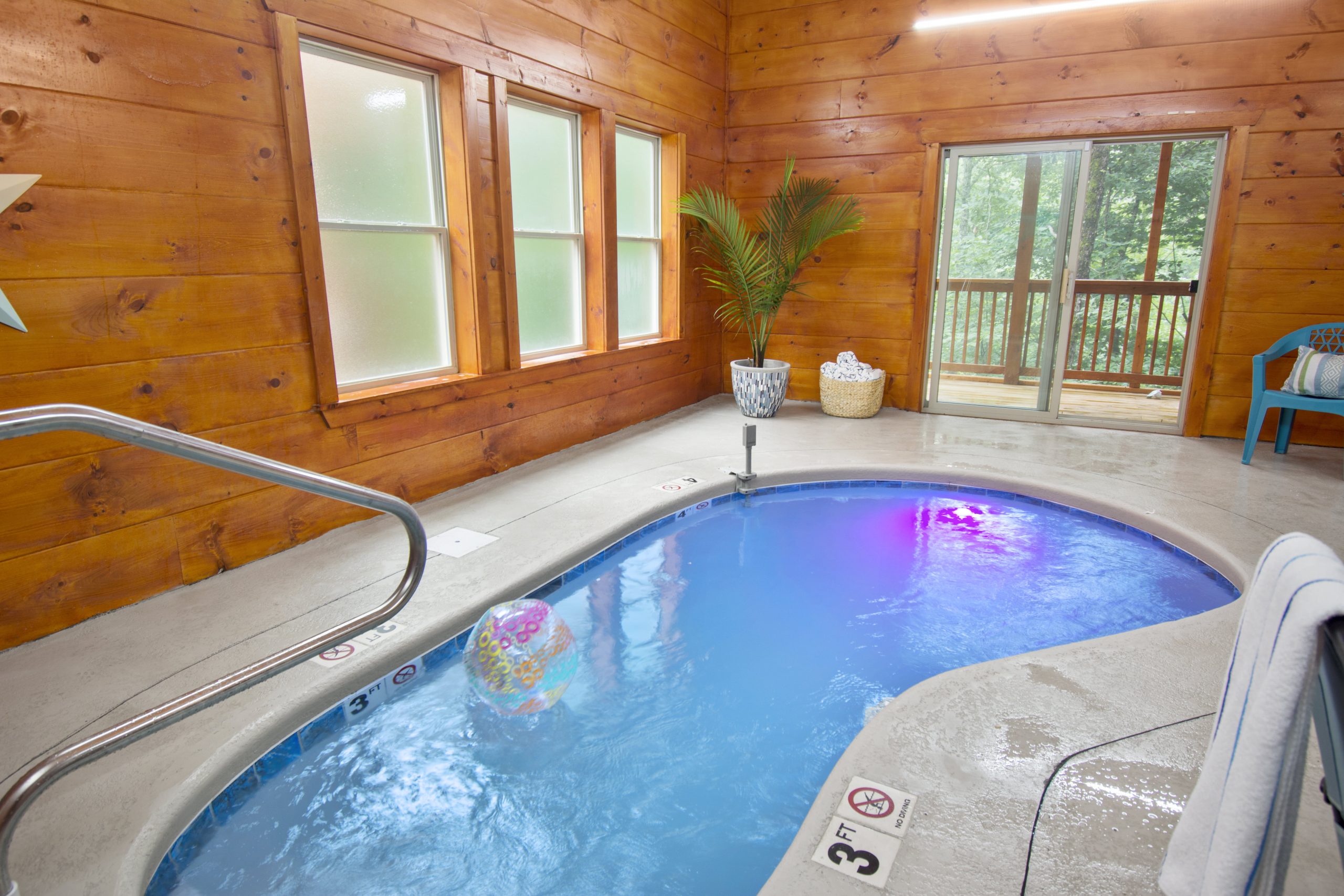 Private Pool at our Stay Minty Cabins for your Smoky Mountains trip.